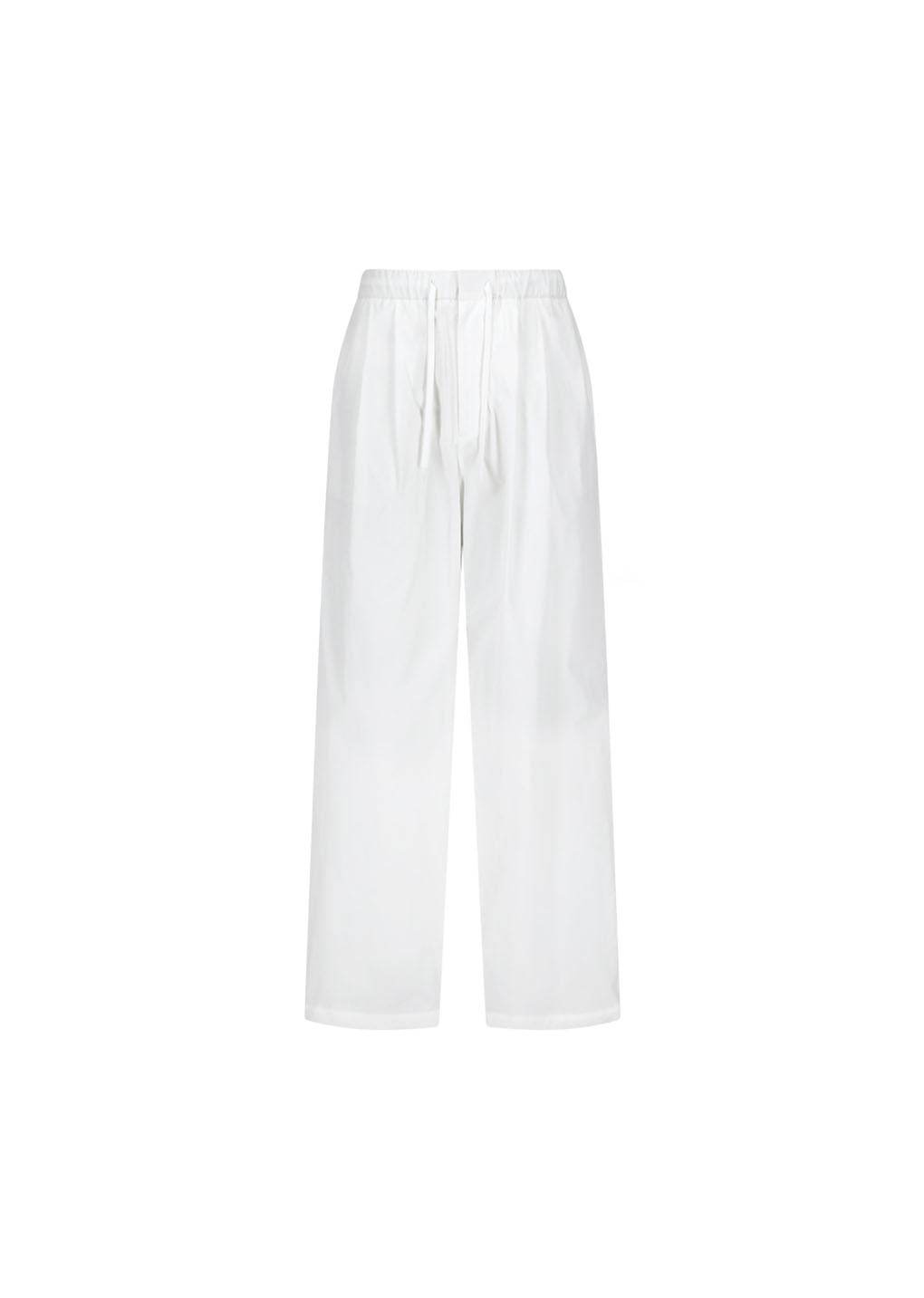 drawstring pants, white