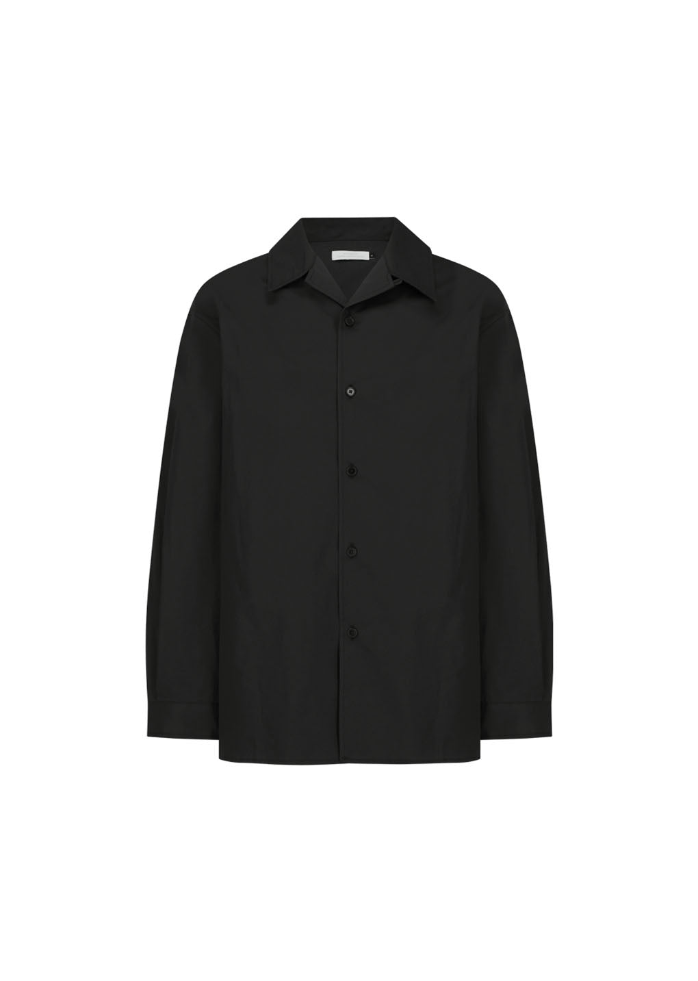 open collar shirt, black