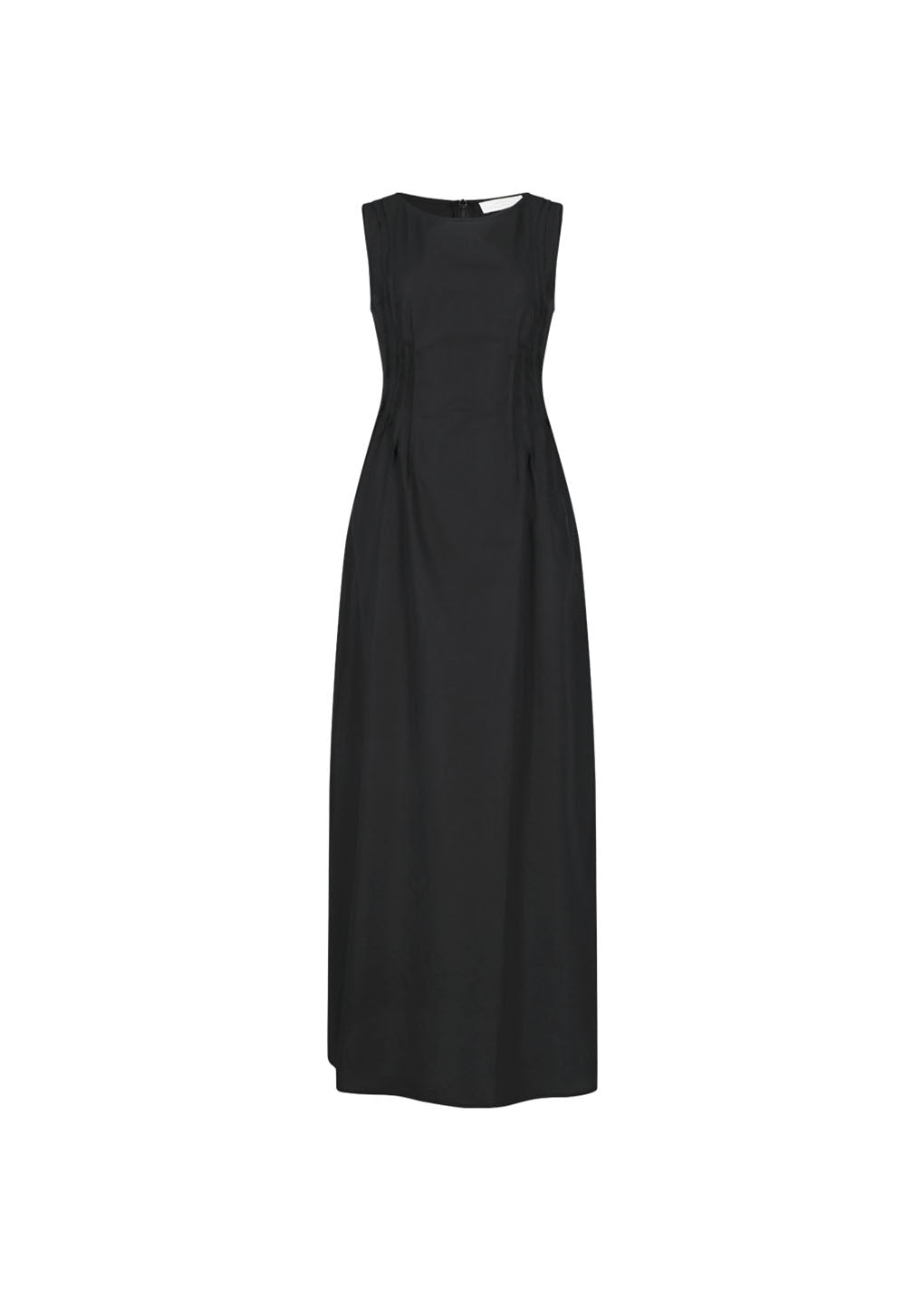 pintuck dress, black