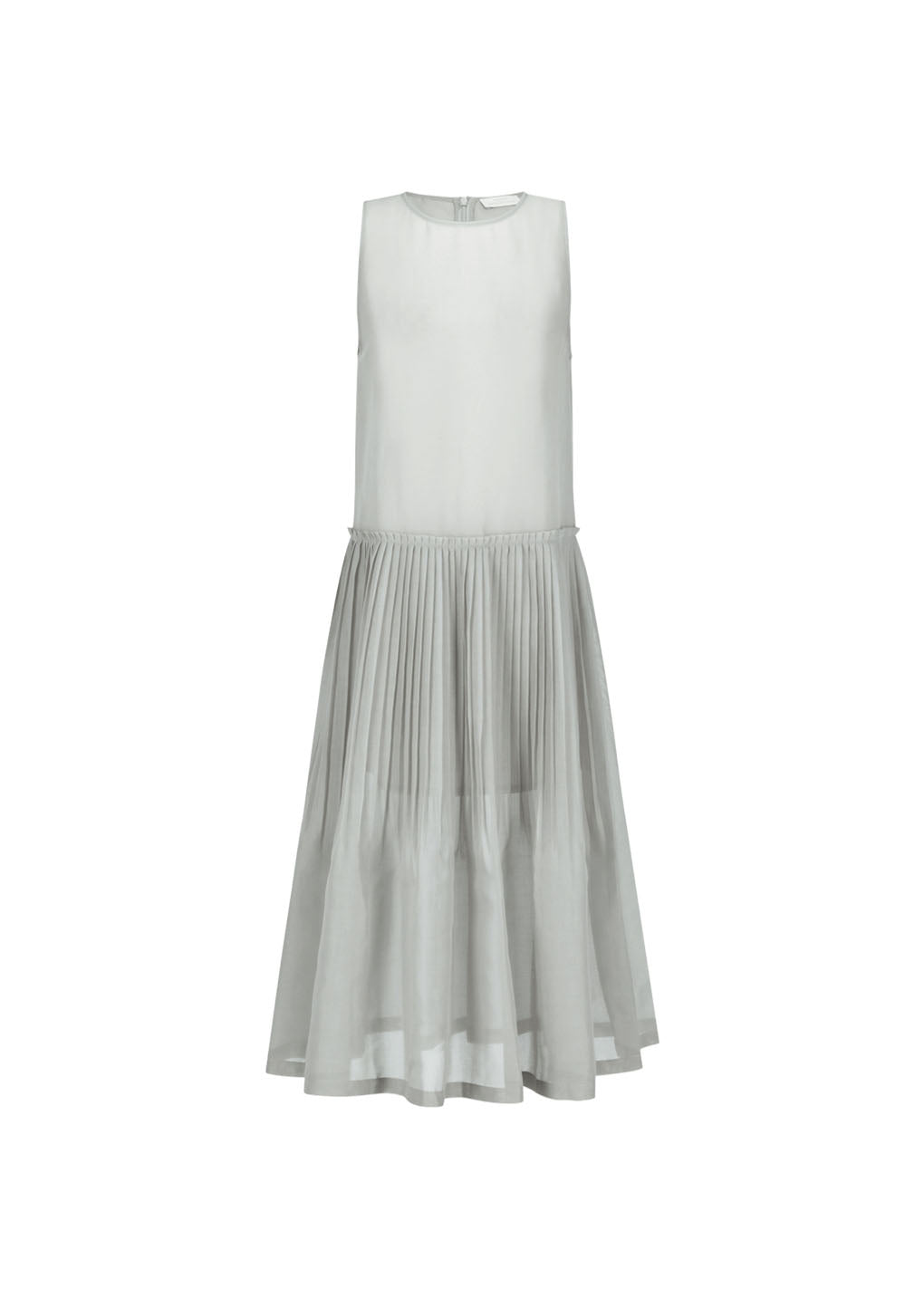 grey pleated midi dress AMOMENTO GLOBAL