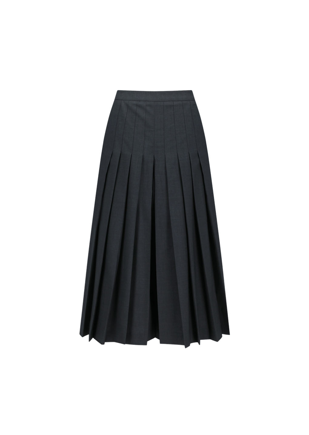 pleated wool culotte, grey