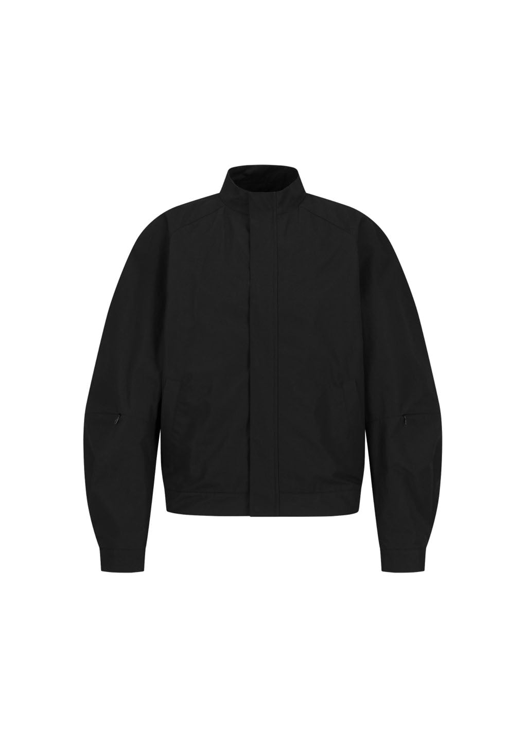 raglan cotton zip jumper, black