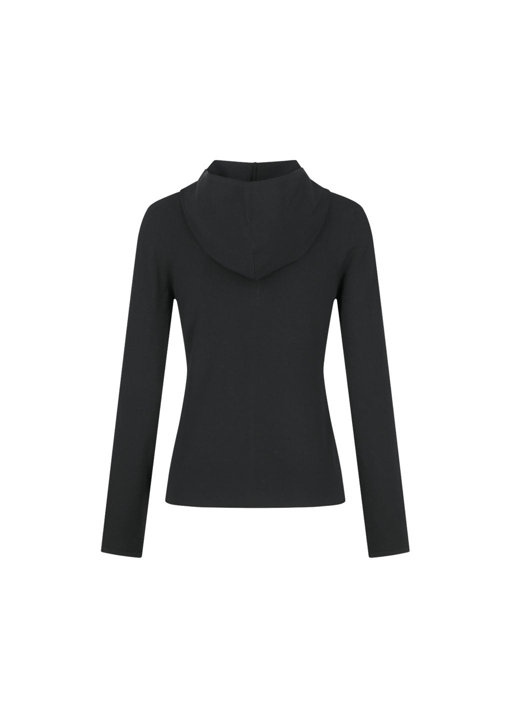 half zip-up knit hoodie, black