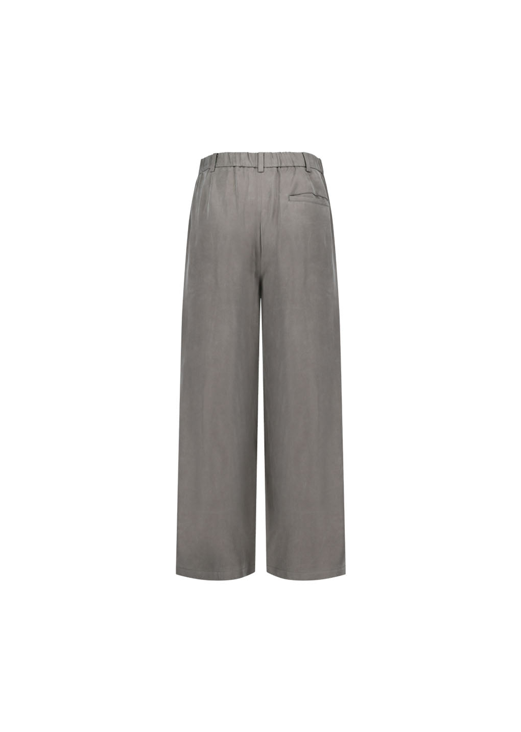 men's cupro two tuck wide pants, grey