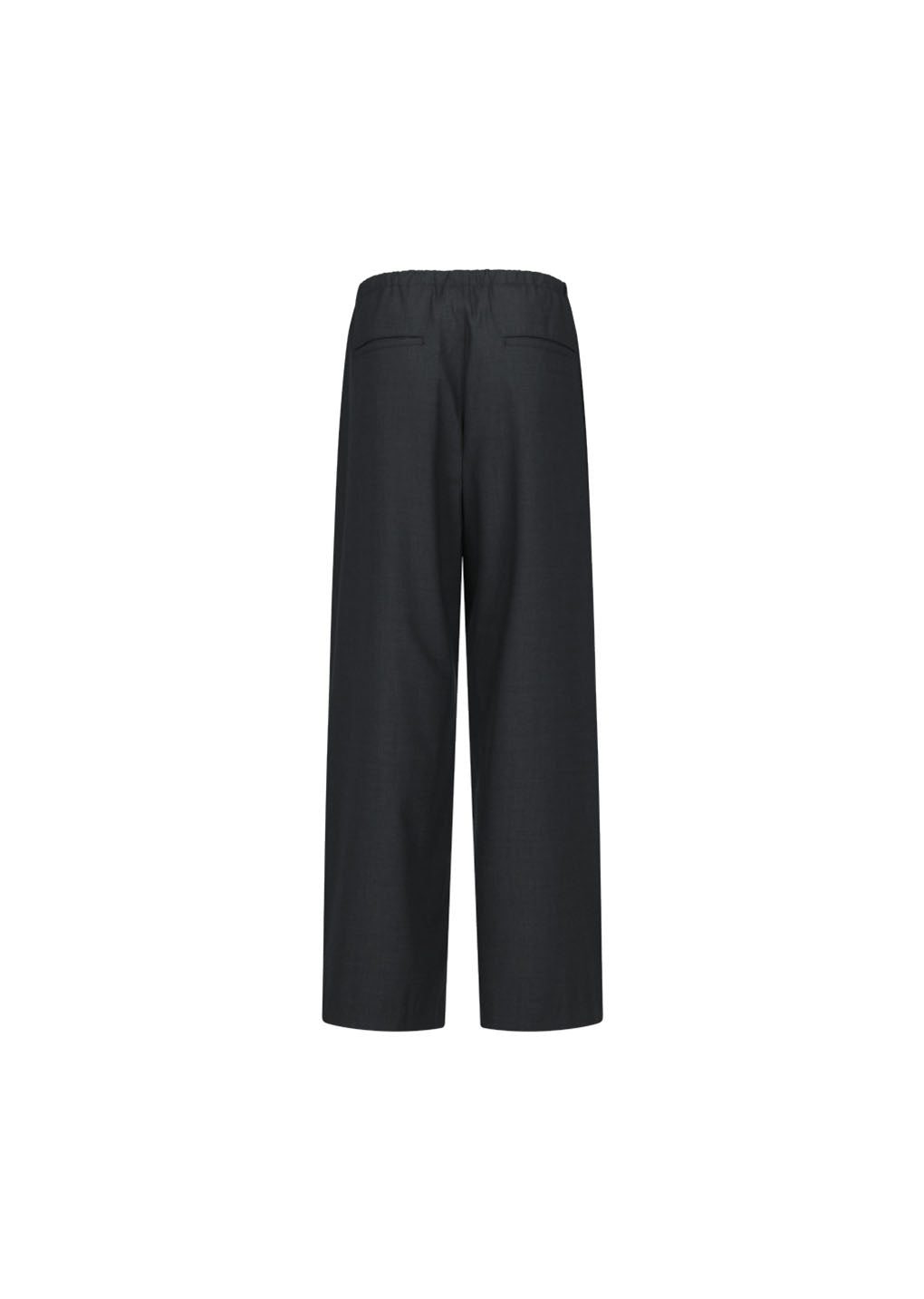 men's wool banding pants, charcoal