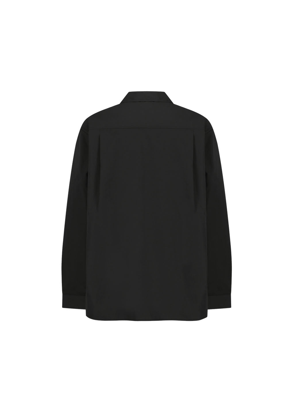 open collar shirt, black