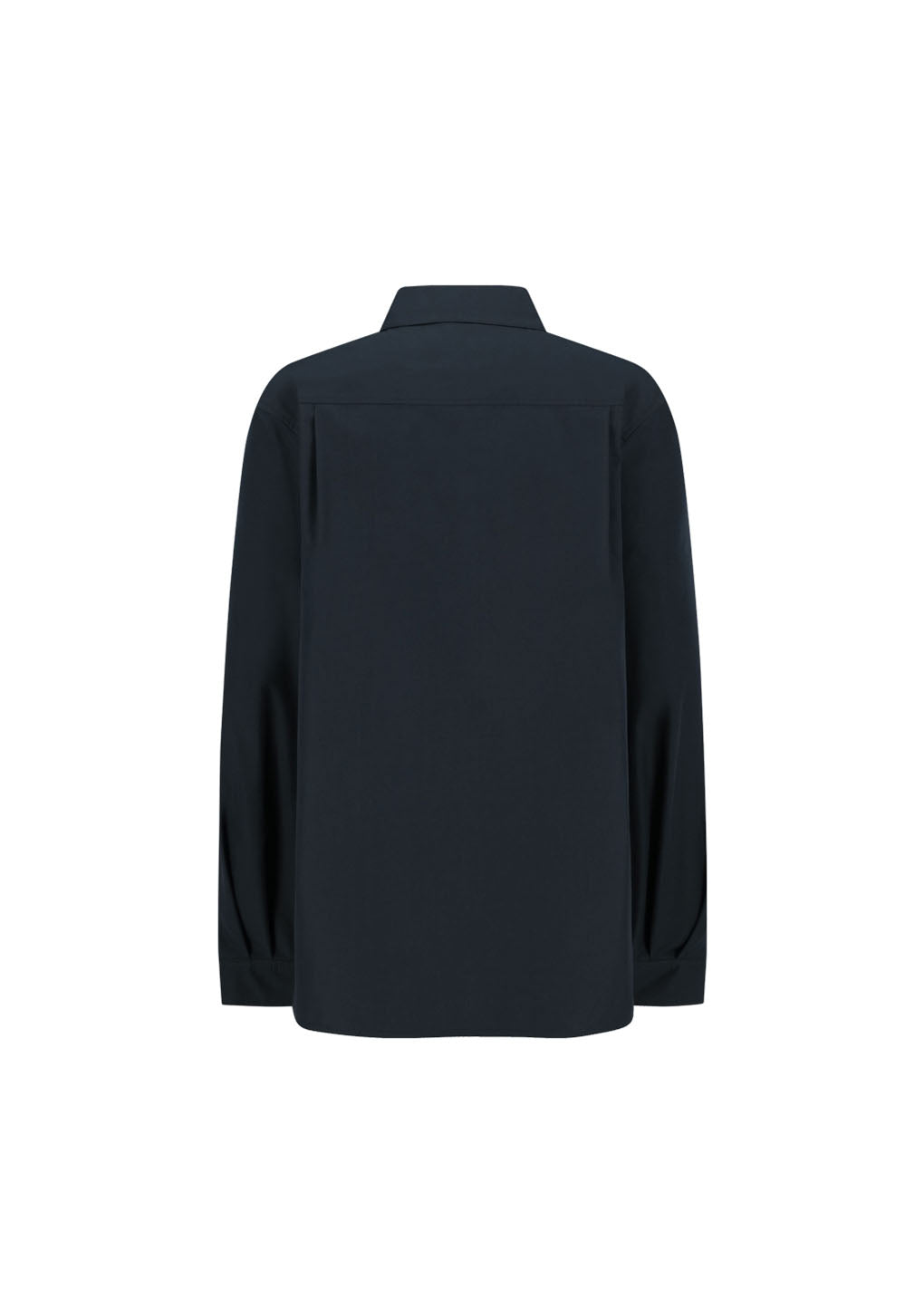 pleated shirt, navy