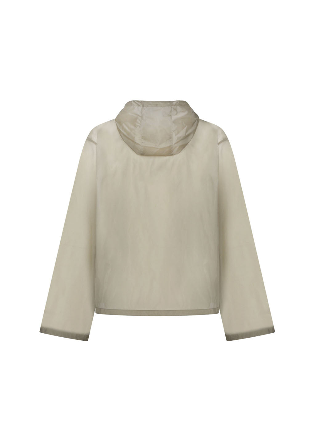 sheer hoodie anorak, beige