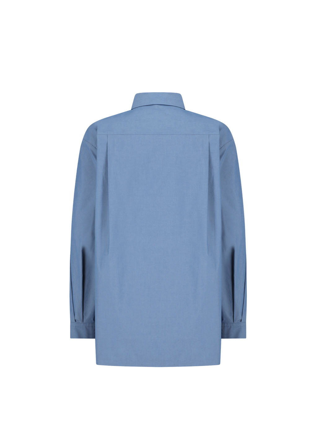 square pocket oversized shirt, blue