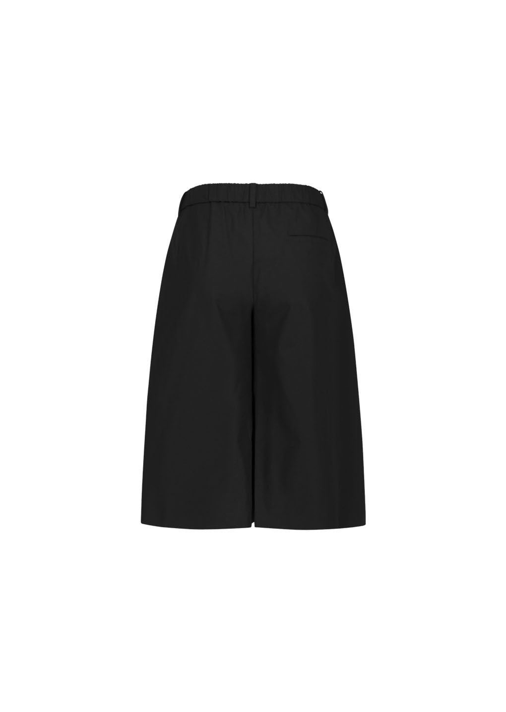 wide bermuda pants, black