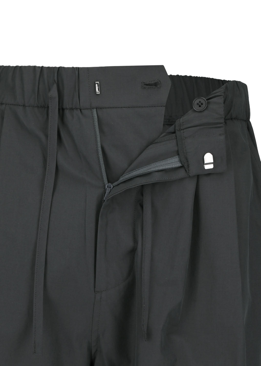drawstring pants, charcoal