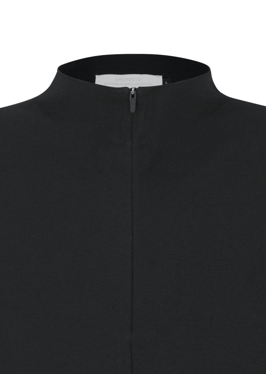 half zip-up knit, black