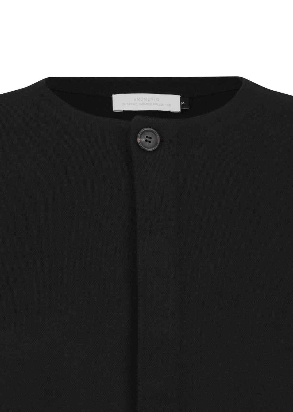men's curved silhouette cardigan, black