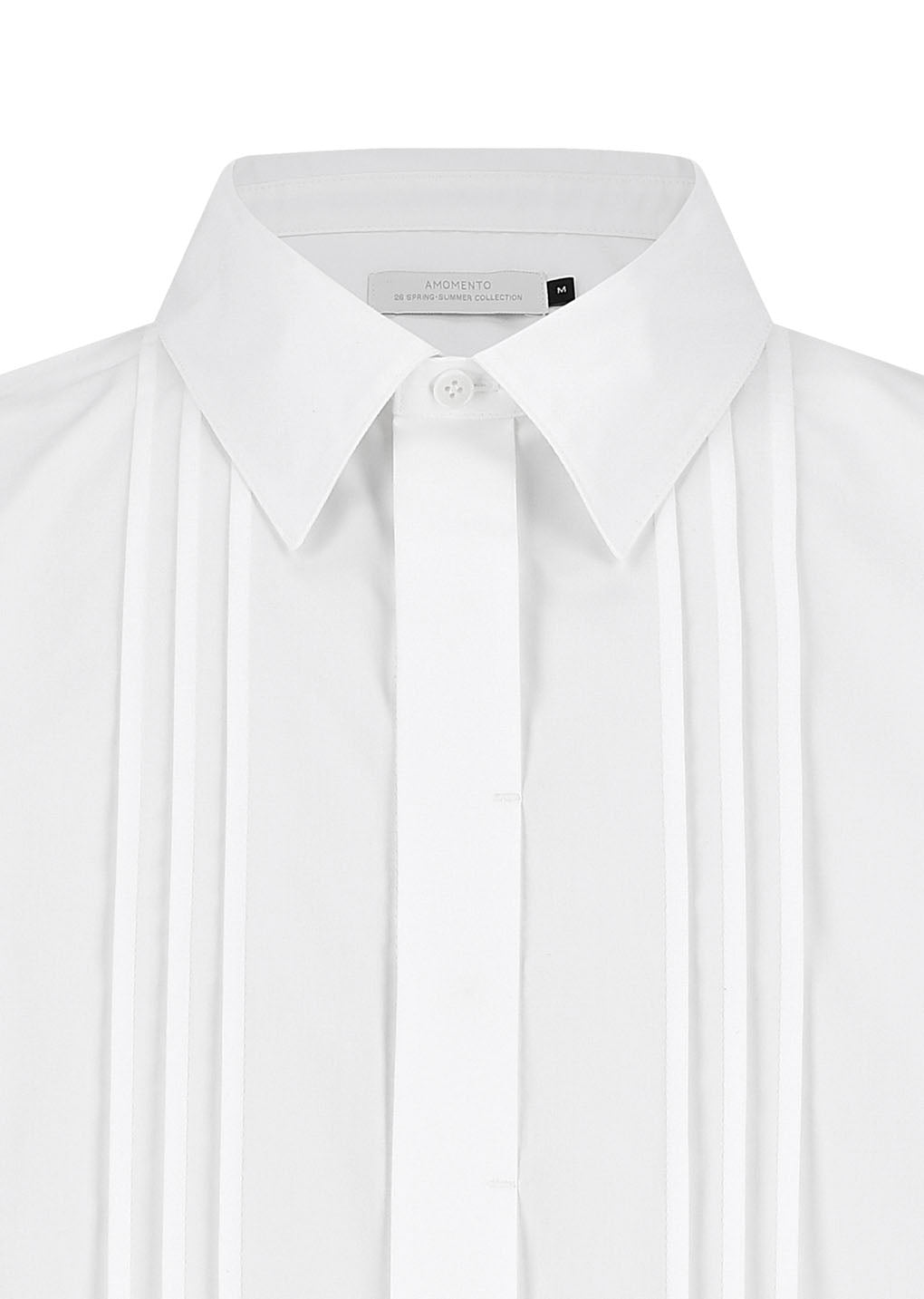 pleated shirt, white