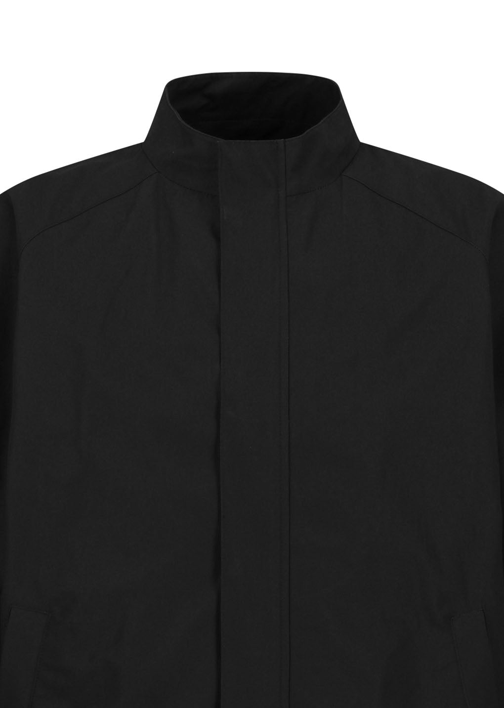 raglan cotton zip jumper, black