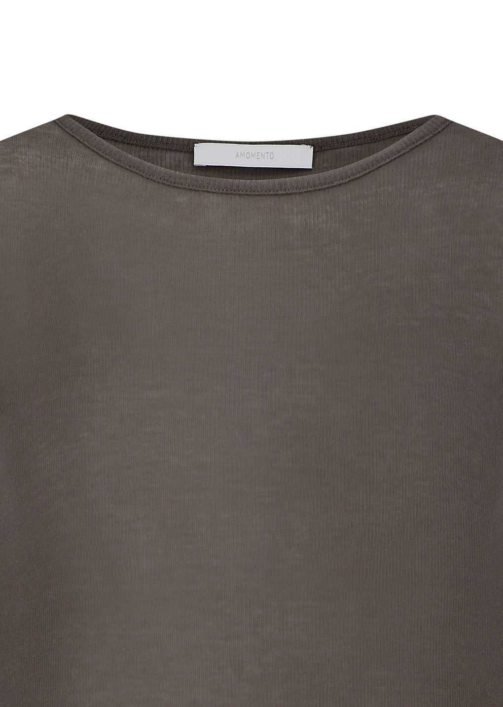 round short sleeve t-shirt, brown