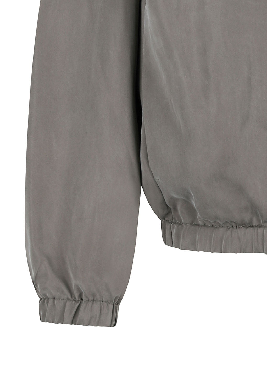 cupro hood zip up jumper, grey