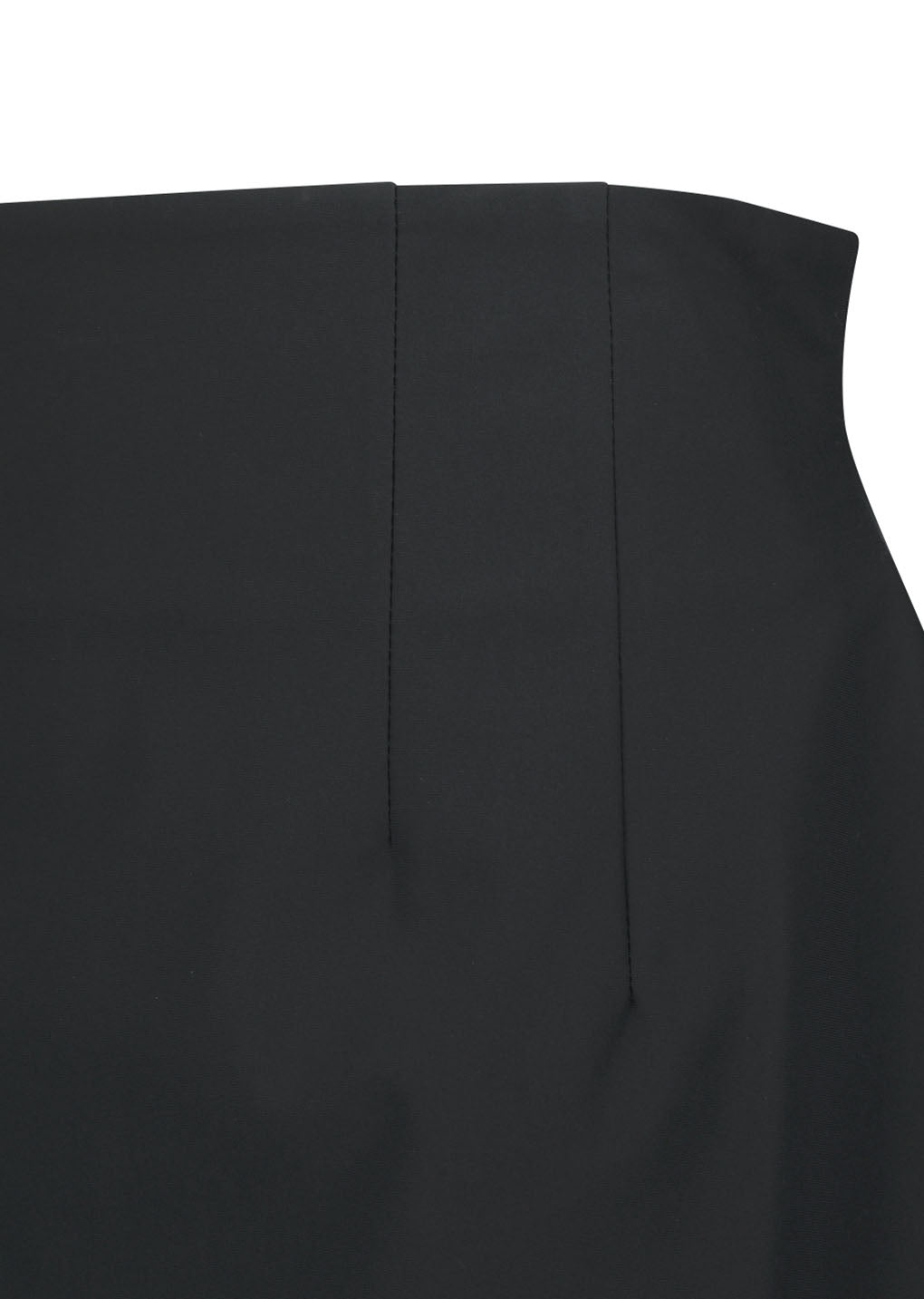 curved silhouette skirt, black