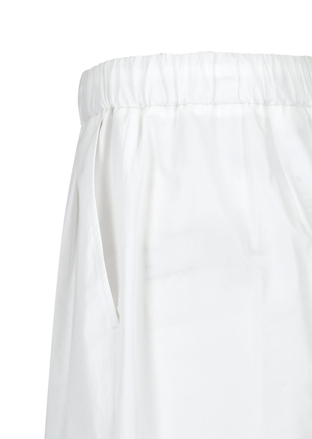 drawstring pants, white