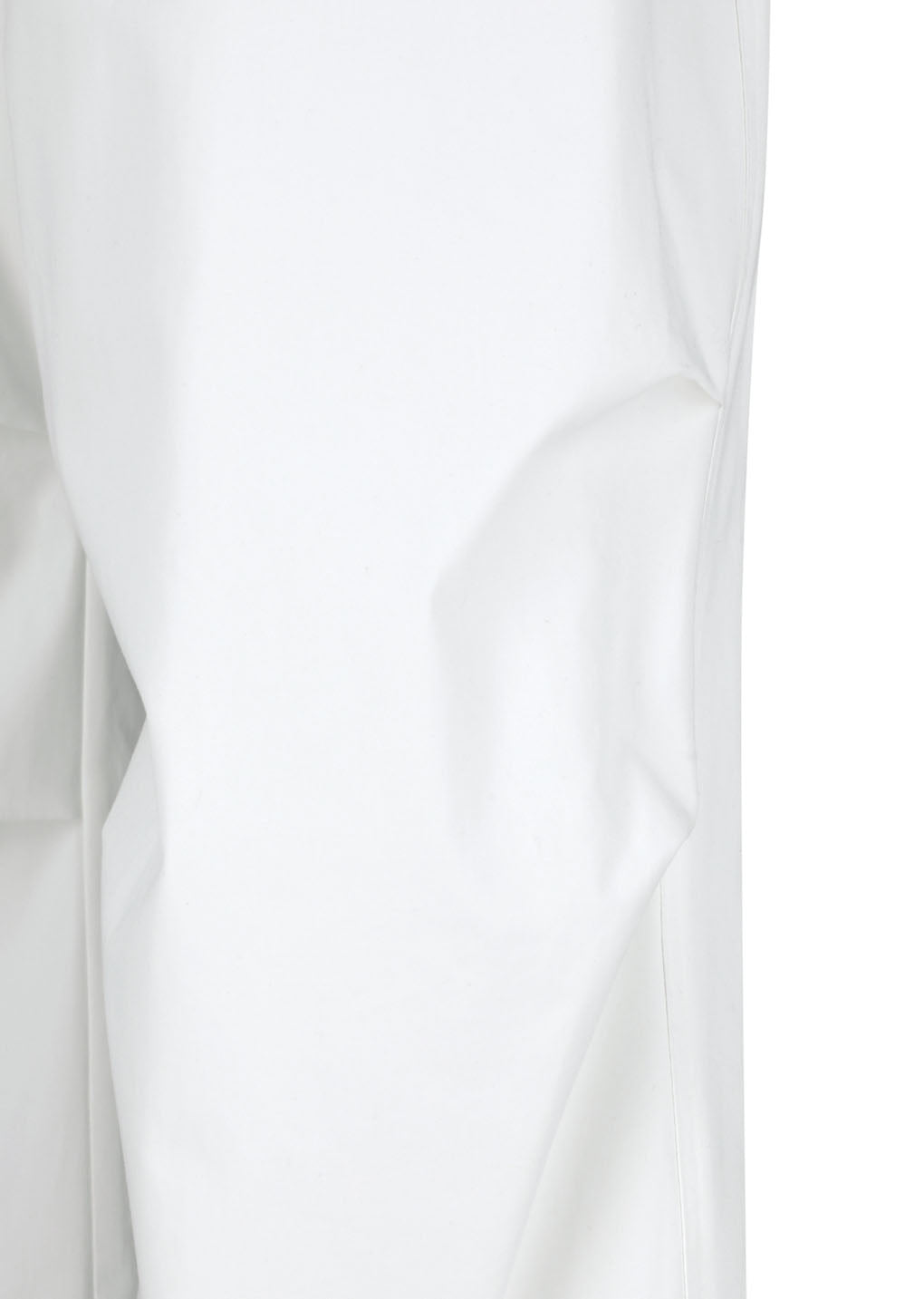 drawstring wide fatigue pants, white