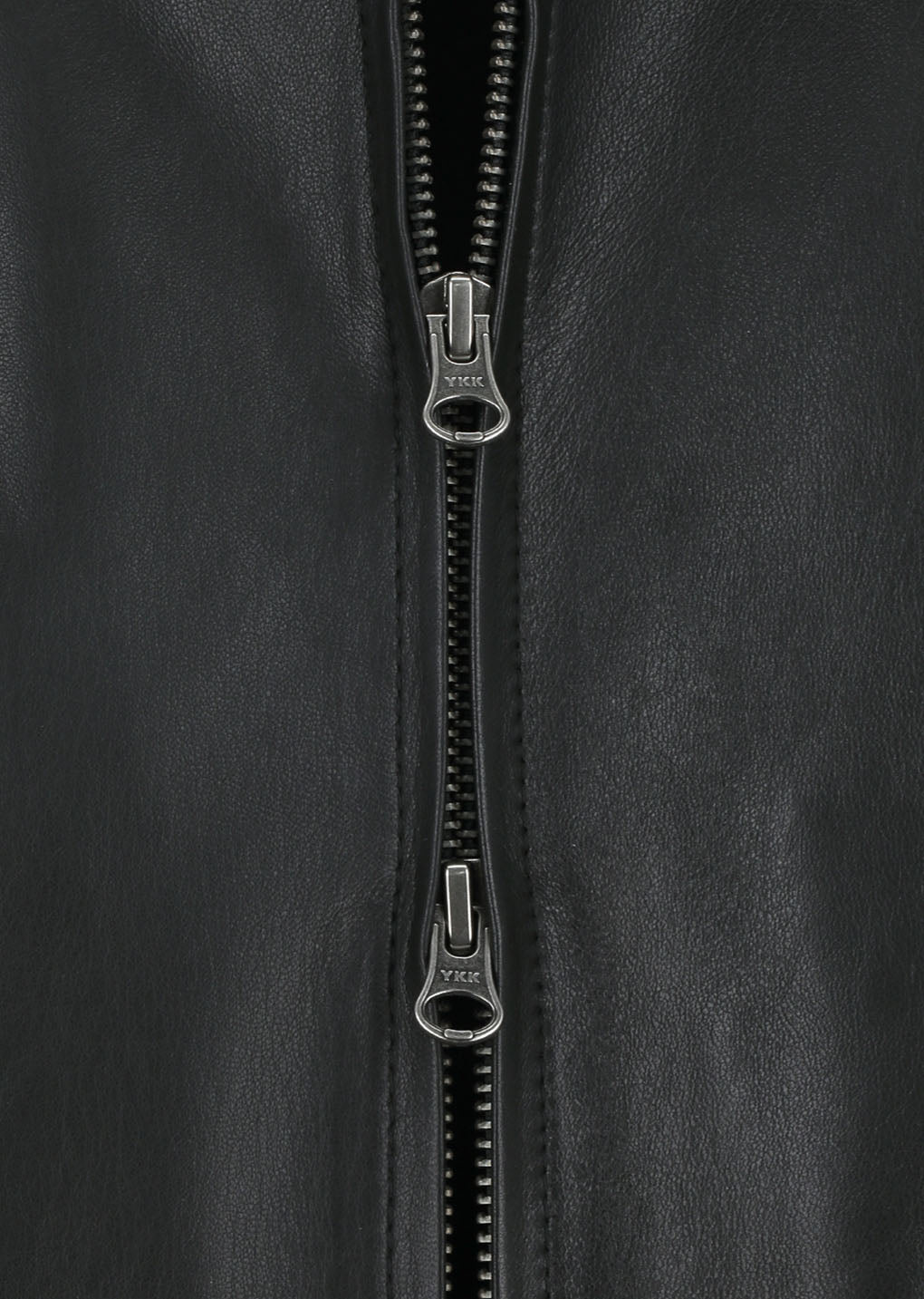 lamb skin leather hood jumper, black