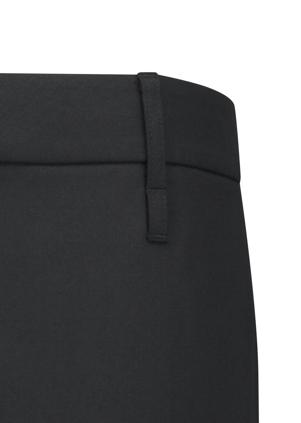 men's wool flared pants, black