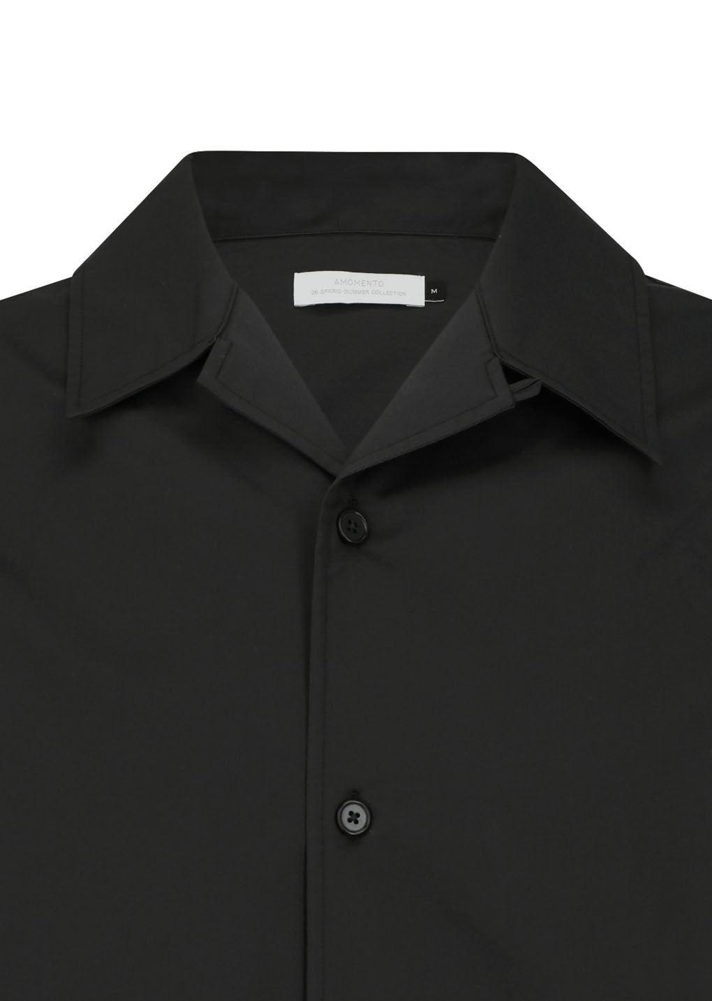 open collar shirt, black