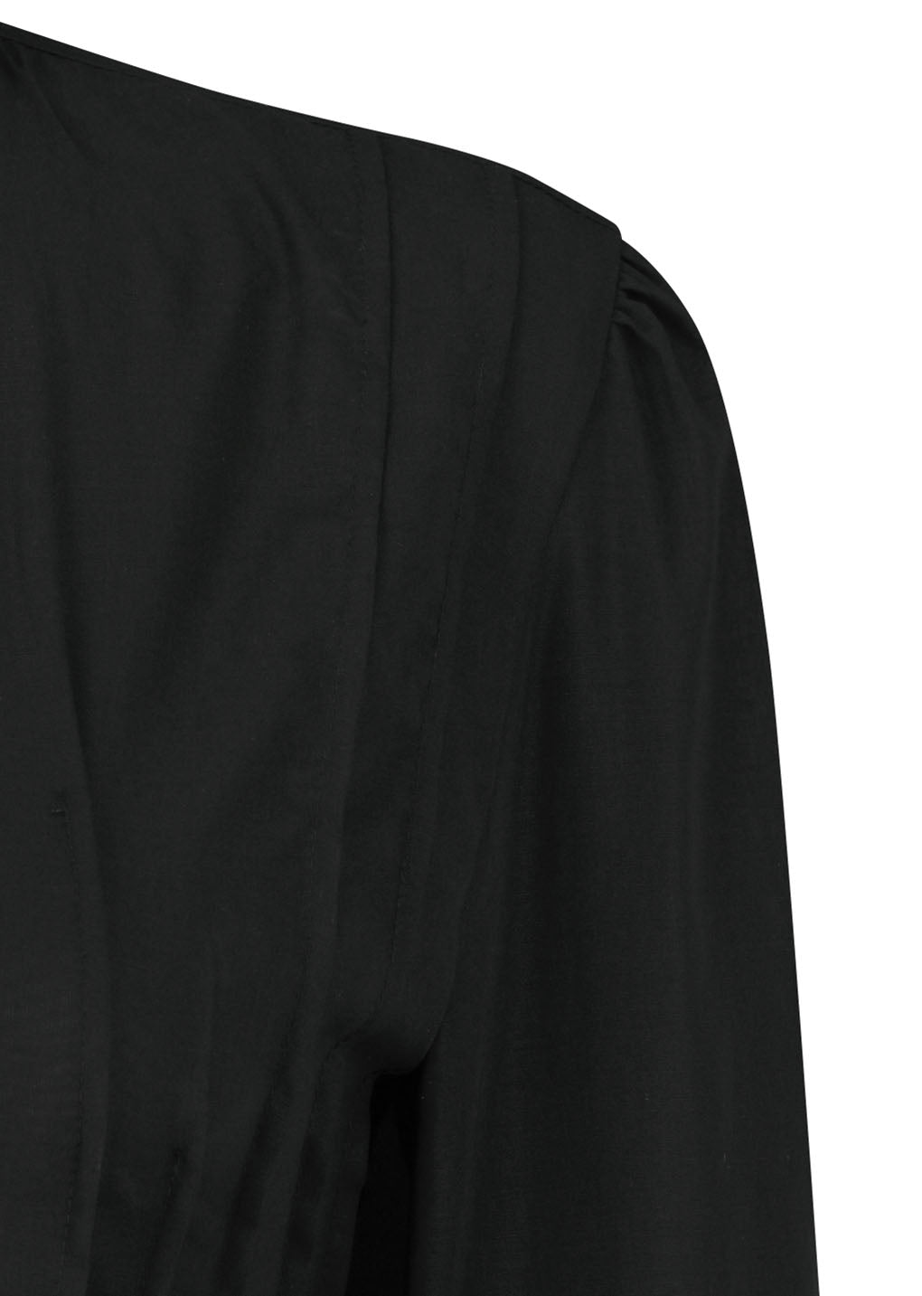 pintuck slim shirt, black