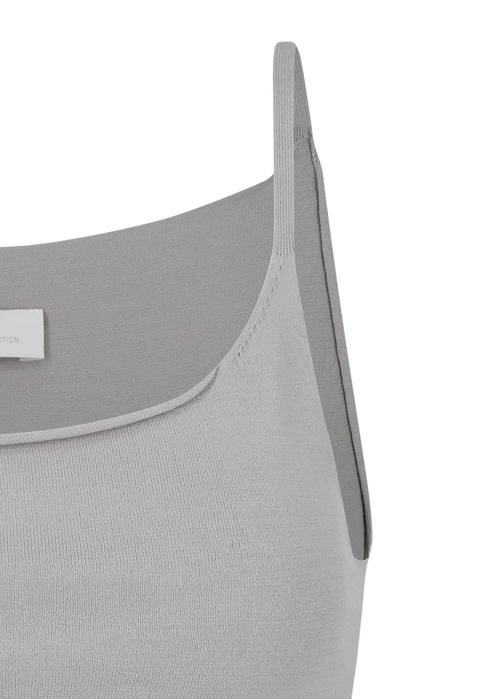 sleeveless knit top, grey beige