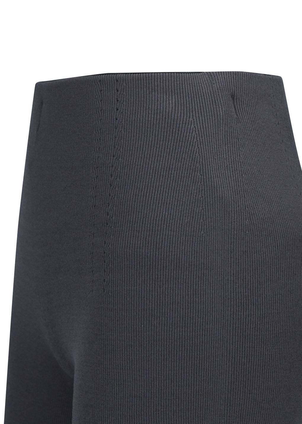 wholegarment knit capri pants, charcoal