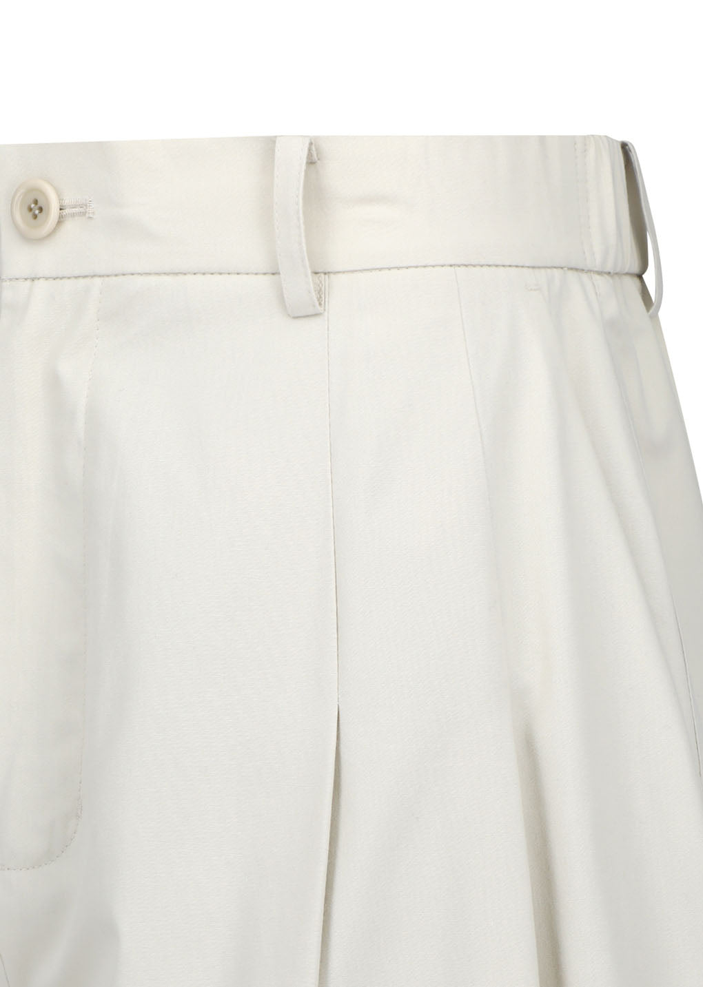 wide bermuda pants, ivory