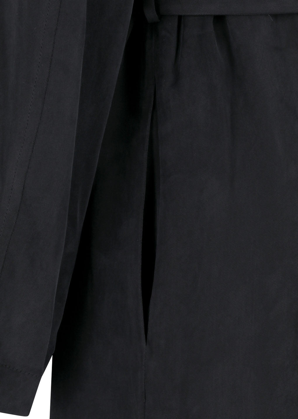 cupro oversize trench coat, black