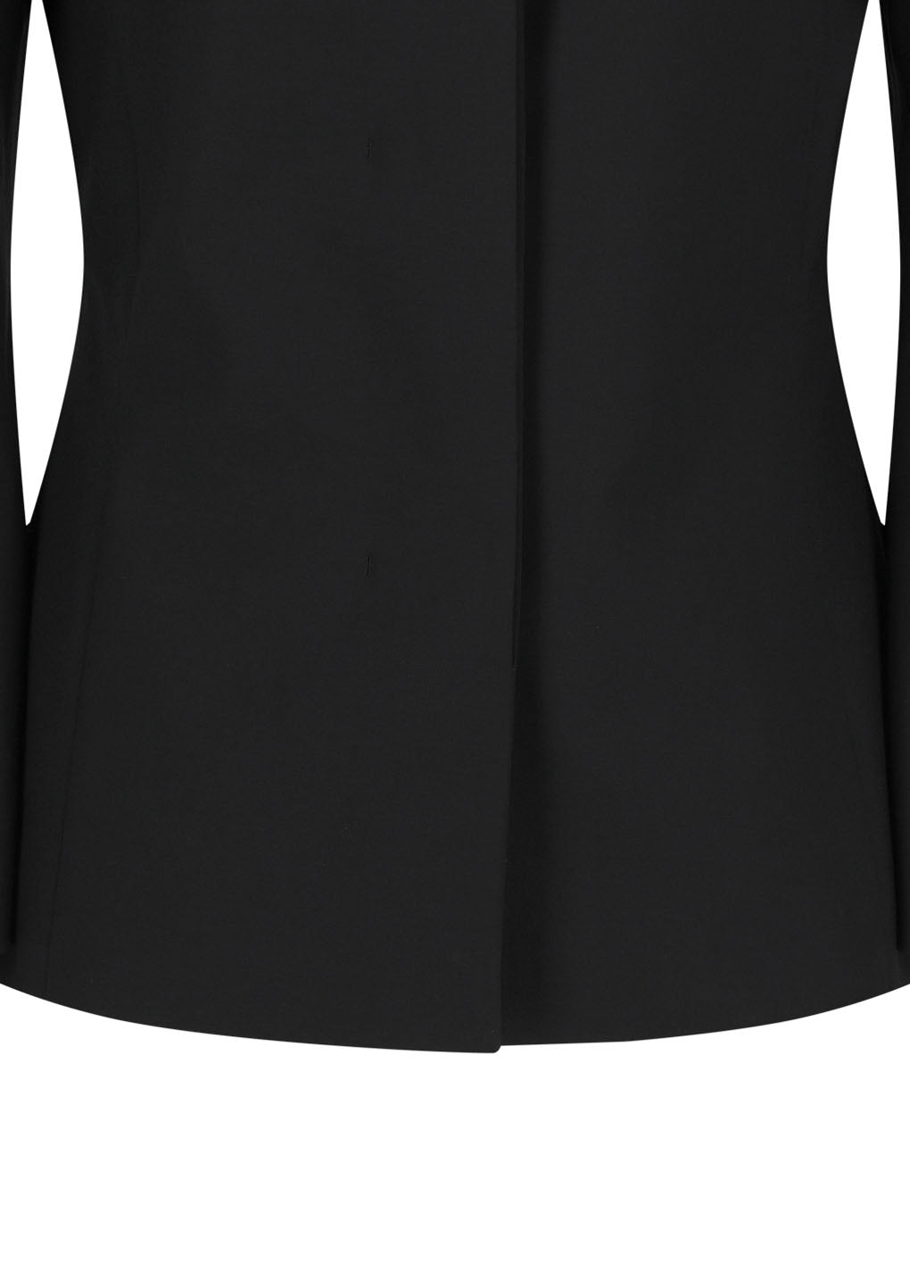 curved silhouette jacket, black
