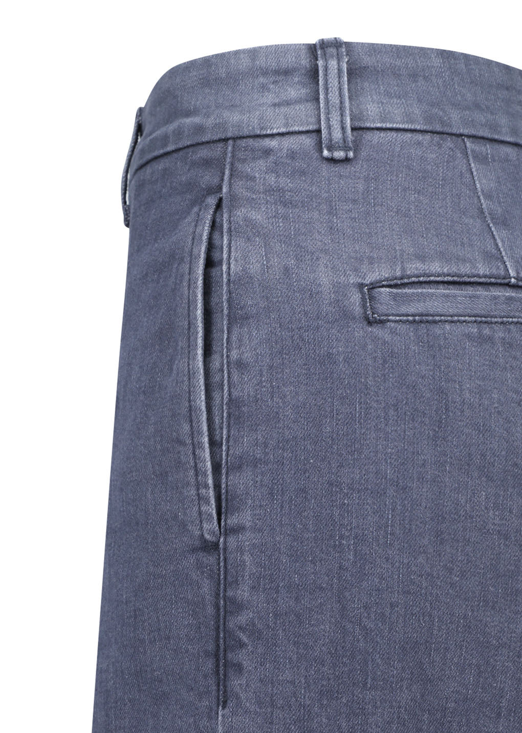 flared denim, blue