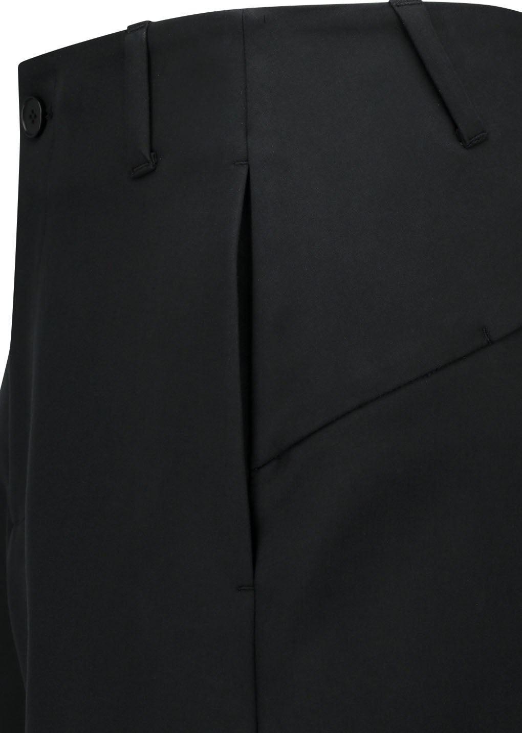 men's curved silhouette pants, black