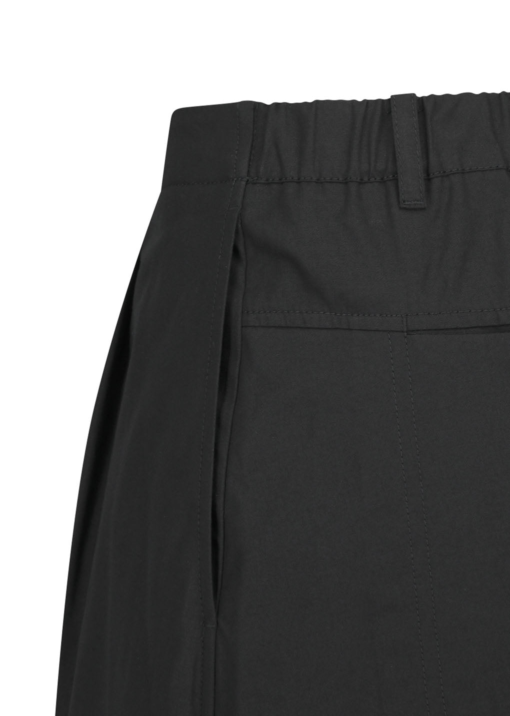 pocket banding pants, black