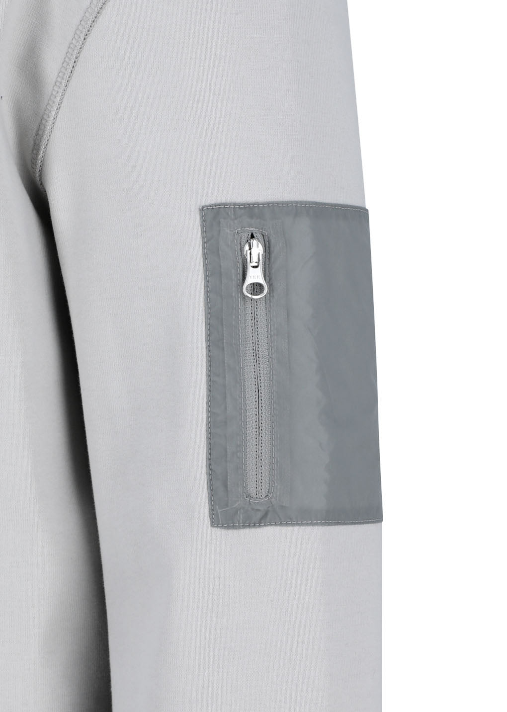 pocket zip up jumper, grey