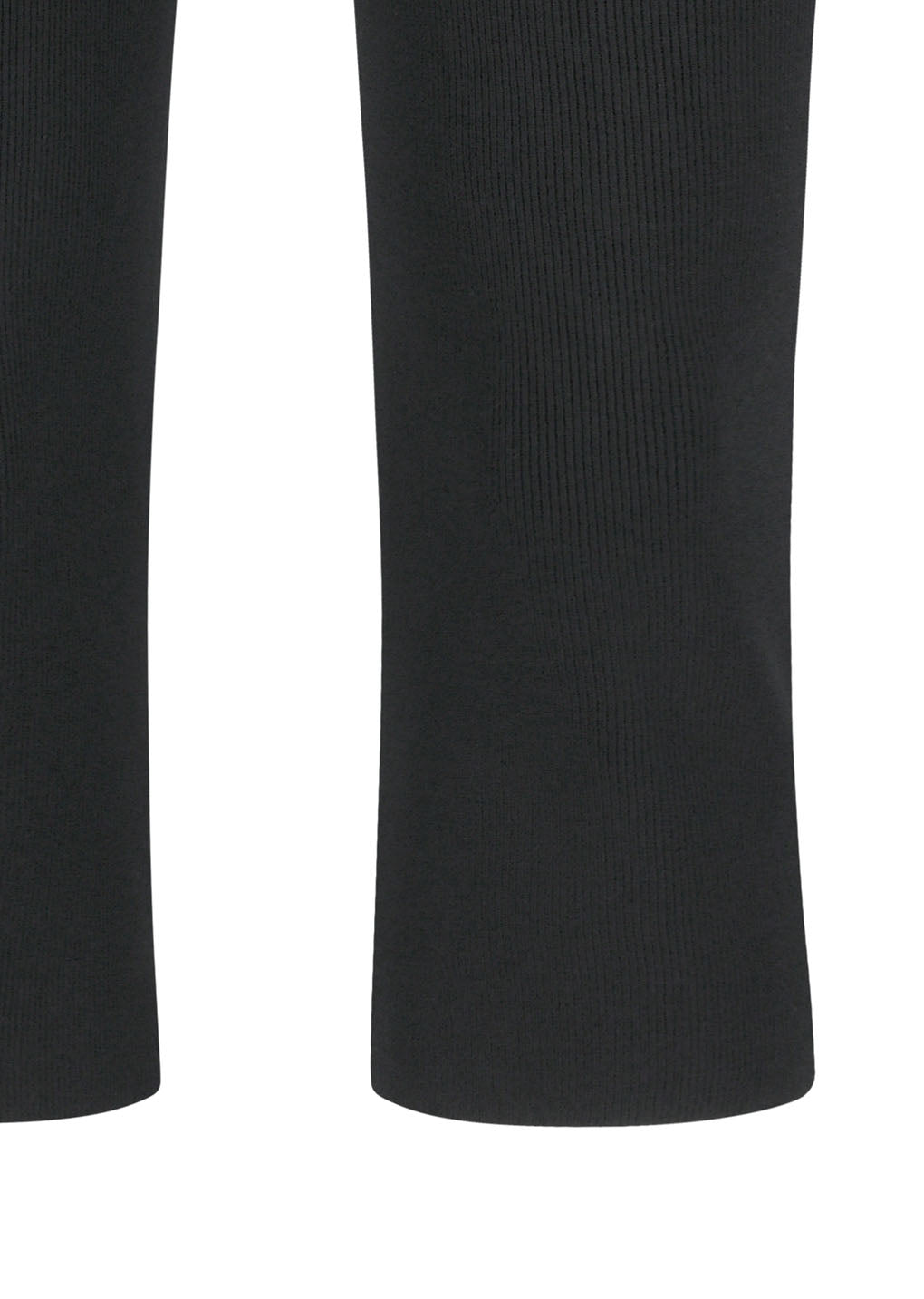 wholegarment knit capri pants, black