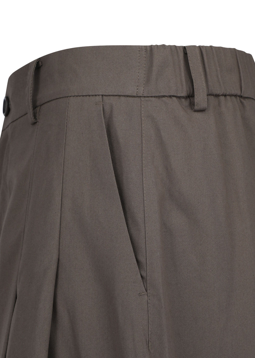 wide bermuda pants, brown