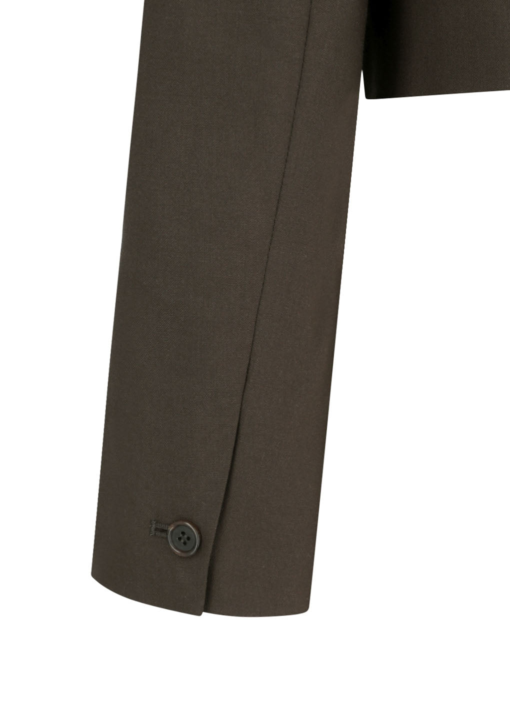 wool short jacket, khaki brown