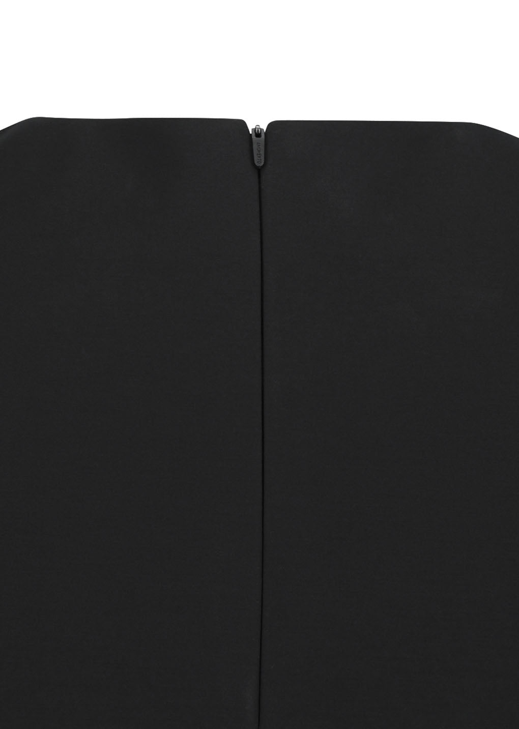 curved crop top, black