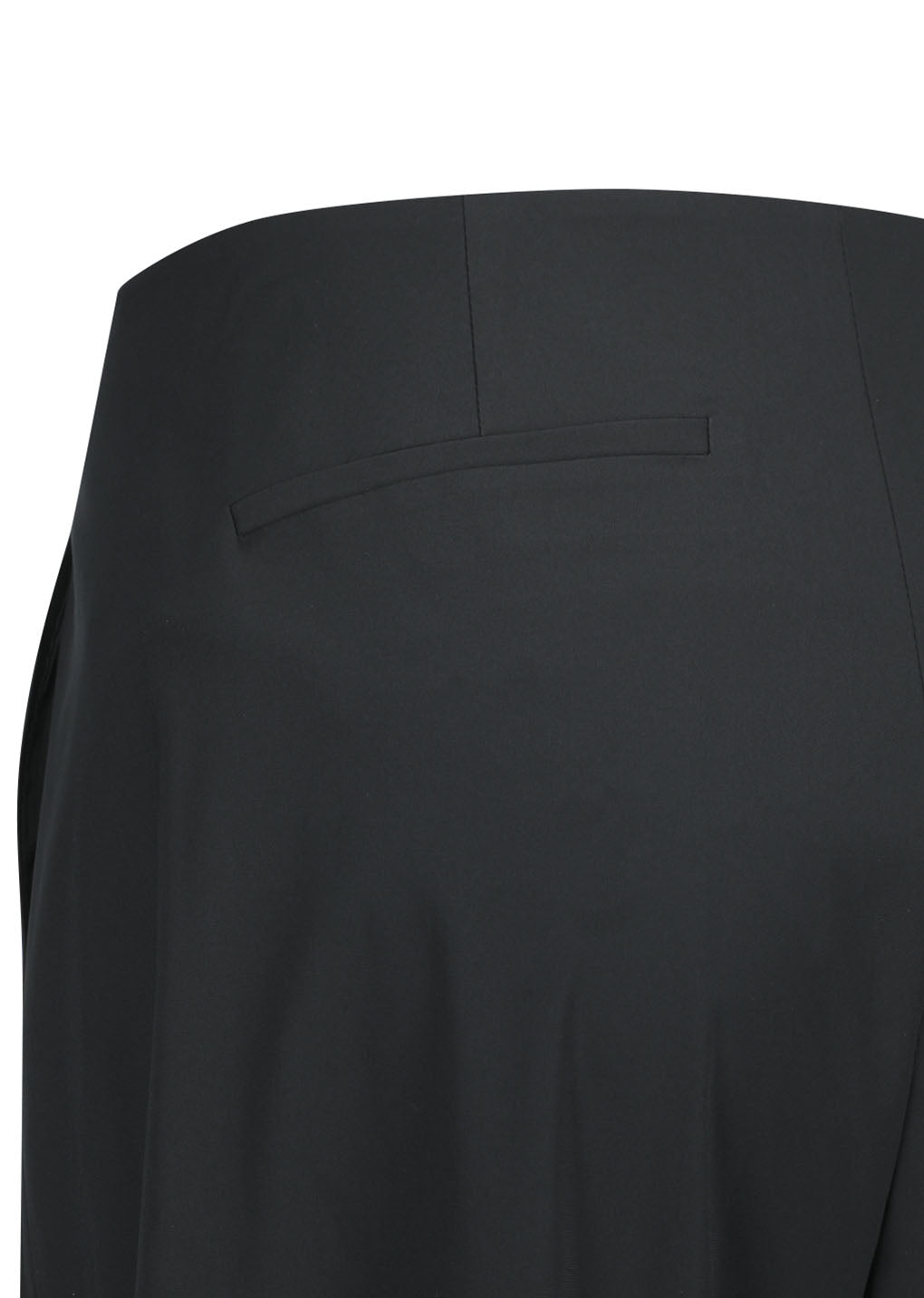 curved silhouette pants, black