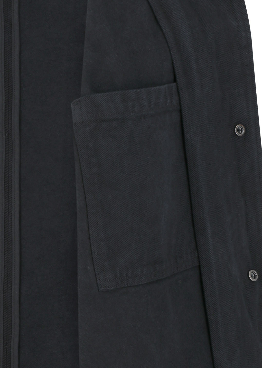 garments dyed pocket denim jacket, black