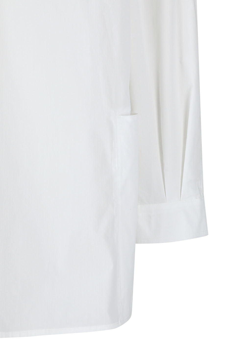 half neck tunic shirt, white
