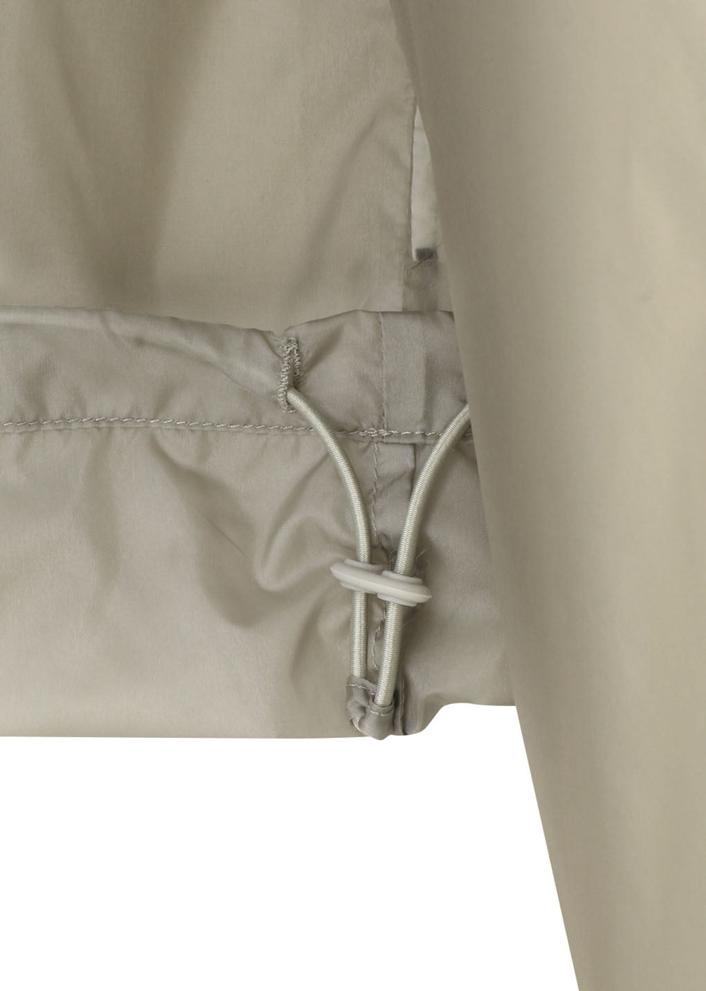 sheer hoodie anorak, beige