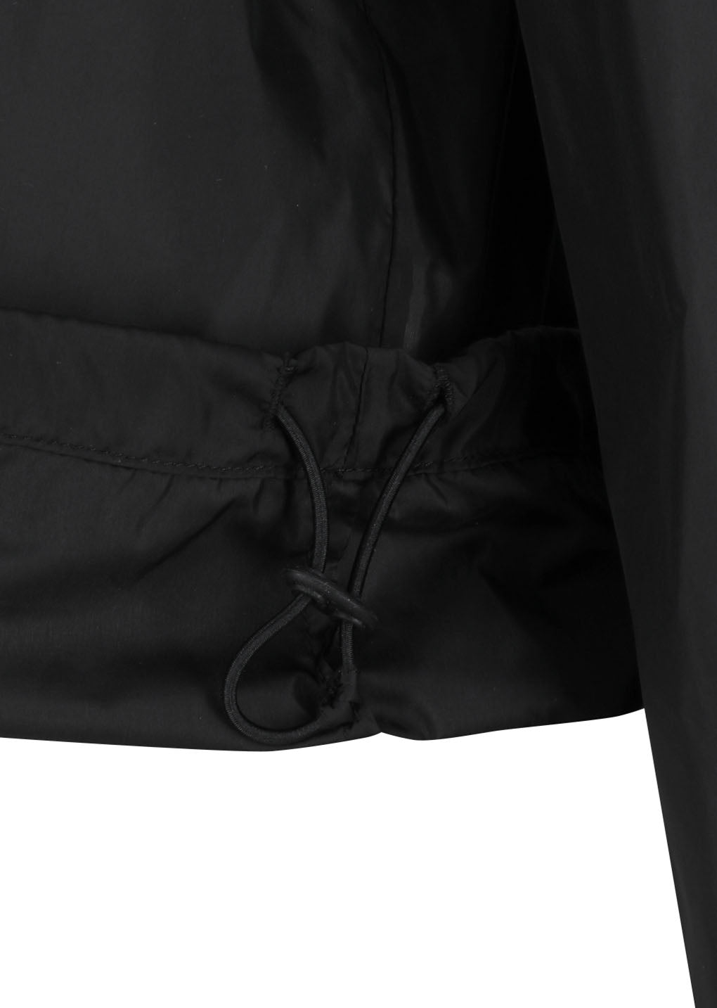 sheer hoodie anorak, black