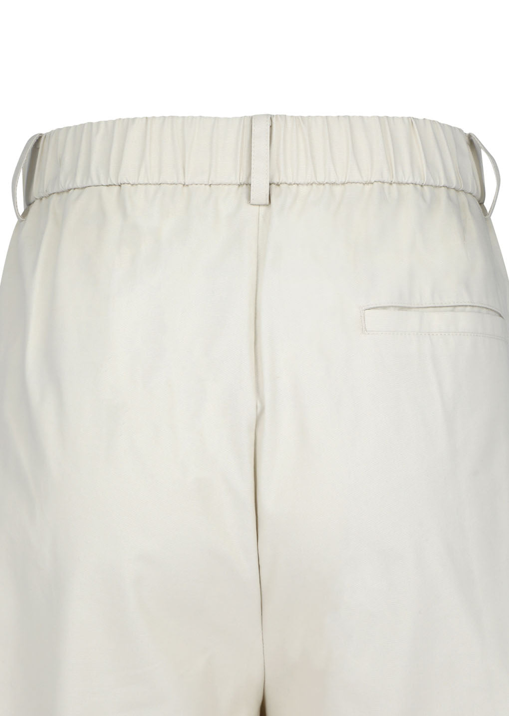 wide bermuda pants, ivory