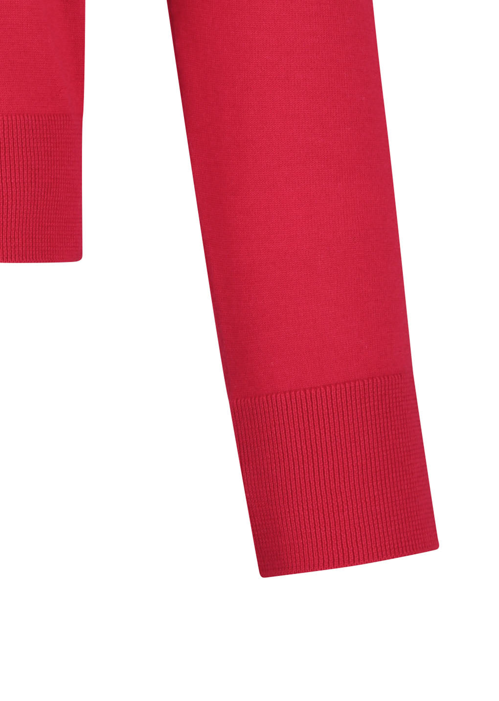 wool collar knit, red