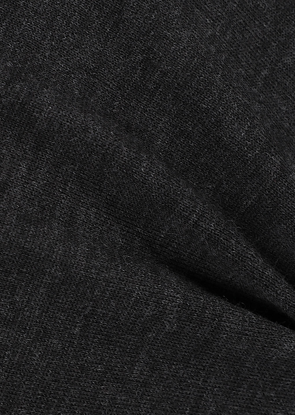 wool collar knit, charcoal