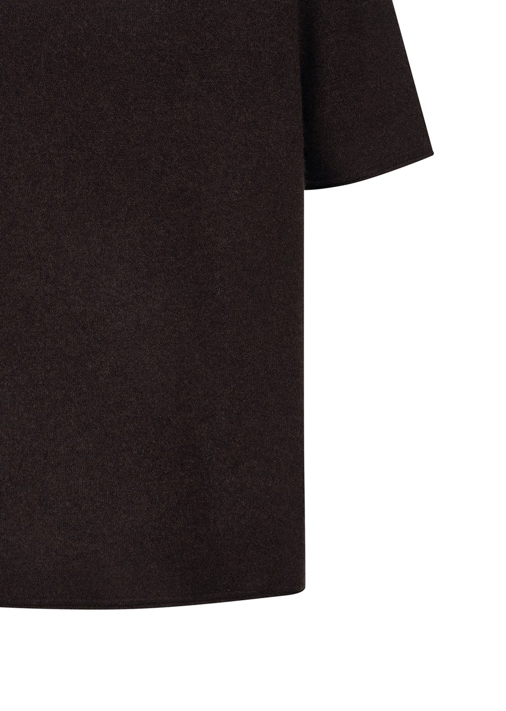 cashmere easy half sleeve knit, brown